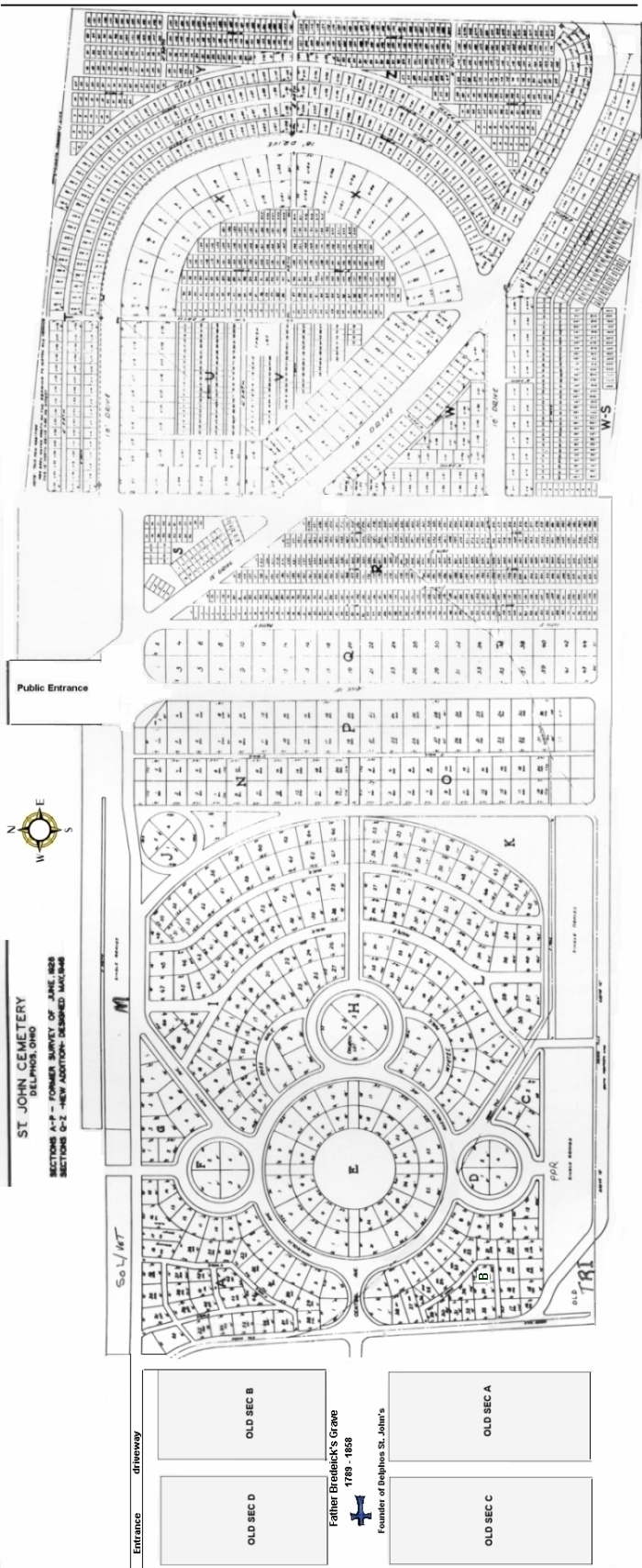 Delphos St. John's Cemetery Map