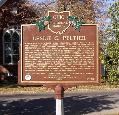 Leslie C. Peltier - Historical Marker
